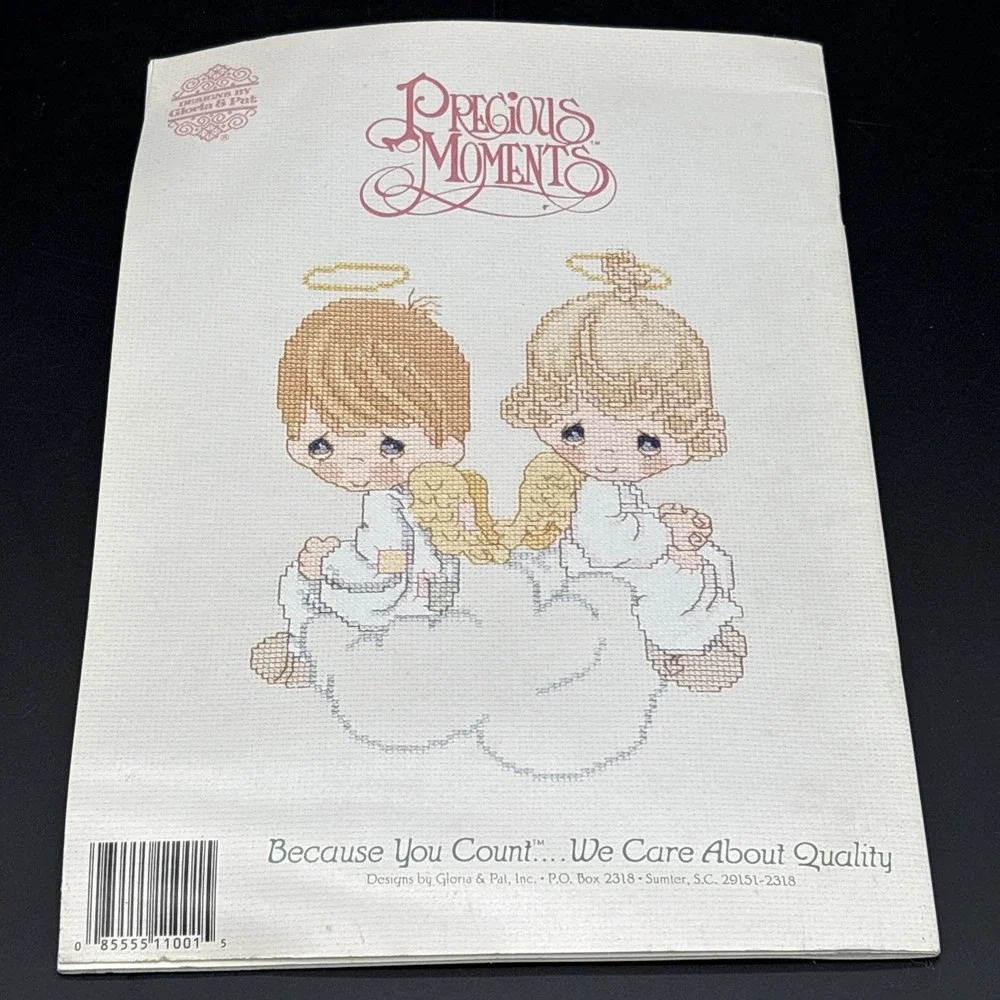 Vintage 1993 Precious Moments Counting Our Moments Together Cross Stitch Book